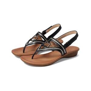 SOUL NATURALIZER SUNNY BLACK LEATHER SANDAL SIZE 9 NWOB